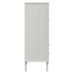 Buffet SENJA aspect rotin blanc 90x40x112cm bois massif de pin - Photo n°7