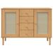 Buffet SENJA aspect rotin marron 112x40x80cm bois massif de pin - Photo n°5