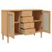 Buffet SENJA aspect rotin marron 112x40x80cm bois massif de pin - Photo n°6