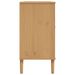 Buffet SENJA aspect rotin marron 112x40x80cm bois massif de pin - Photo n°7