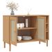 Buffet SENJA aspect rotin marron 112x40x80cm bois massif de pin - Photo n°4