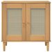 Buffet SENJA aspect rotin marron 80x35x80 cm bois massif de pin - Photo n°5