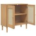 Buffet SENJA aspect rotin marron 80x35x80 cm bois massif de pin - Photo n°6