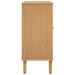 Buffet SENJA aspect rotin marron 80x35x80 cm bois massif de pin - Photo n°7