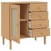 Buffet SENJA aspect rotin marron 80x40x80 cm bois massif de pin - Photo n°6