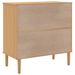 Buffet SENJA aspect rotin marron 80x40x80 cm bois massif de pin - Photo n°8