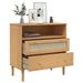 Buffet SENJA aspect rotin marron 80x40x80 cm bois massif de pin - Photo n°4