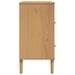 Buffet SENJA aspect rotin marron 80x40x80 cm bois massif de pin - Photo n°7