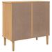 Buffet SENJA aspect rotin marron 80x40x80 cm bois massif de pin - Photo n°8