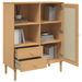 Buffet SENJA aspect rotin marron 90x40x112cm bois massif de pin - Photo n°4