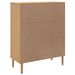 Buffet SENJA aspect rotin marron 90x40x112cm bois massif de pin - Photo n°8