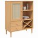 Buffet SENJA aspect rotin marron 90x40x112cm bois massif de pin - Photo n°3