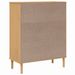 Buffet SENJA aspect rotin marron 90x40x112cm bois massif de pin - Photo n°8