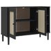 Buffet SENJA aspect rotin noir 112x40x80cm bois massif de pin - Photo n°6