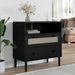 Buffet SENJA aspect rotin noir 80x40x80 cm bois massif de pin - Photo n°2