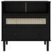 Buffet SENJA aspect rotin noir 80x40x80 cm bois massif de pin - Photo n°5