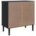 Buffet SENJA aspect rotin noir 80x40x80 cm bois massif de pin - Photo n°8