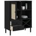 Buffet SENJA aspect rotin noir 90x40x112cm bois massif de pin - Photo n°4