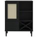 Buffet SENJA aspect rotin noir 90x40x112cm bois massif de pin - Photo n°5