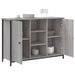 Buffet sonoma gris 100x35x70 cm bois d'ingénierie - Photo n°4