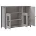 Buffet sonoma gris 100x35x75 cm bois d'ingénierie - Photo n°5