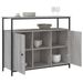 Buffet sonoma gris 100x35x80 cm bois d'ingénierie - Photo n°4