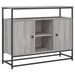 Buffet sonoma gris 100x35x80 cm bois d'ingénierie - Photo n°1