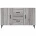 Buffet sonoma gris 100x36x60 cm bois d'ingénierie - Photo n°6