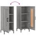 Buffet Sonoma gris 34,5x34x90 cm Bois d'ingénierie - Photo n°9