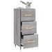 Buffet Sonoma gris 34,5x34x90 cm Bois d'ingénierie - Photo n°4