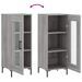 Buffet Sonoma gris 34,5x34x90 cm Bois d'ingénierie - Photo n°9