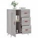 Buffet sonoma gris 69,5x34x90 cm bois d'ingénierie - Photo n°4