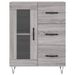 Buffet sonoma gris 69,5x34x90 cm bois d'ingénierie - Photo n°5