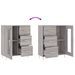 Buffet sonoma gris 69,5x34x90 cm bois d'ingénierie - Photo n°9