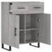 Buffet sonoma gris 69,5x34x90 cm bois d'ingénierie - Photo n°5