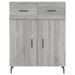 Buffet sonoma gris 69,5x34x90 cm bois d'ingénierie - Photo n°6