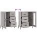 Buffet sonoma gris 69,5x34x90 cm bois d'ingénierie - Photo n°9