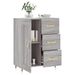 Buffet sonoma gris 69,5x34x90 cm bois d'ingénierie - Photo n°4