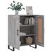 Buffet sonoma gris 69,5x34x90 cm bois d'ingénierie - Photo n°4