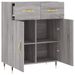 Buffet sonoma gris 69,5x34x90 cm bois d'ingénierie - Photo n°5