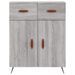 Buffet sonoma gris 69,5x34x90 cm bois d'ingénierie - Photo n°6