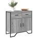 Buffet sonoma gris 79,5x35,5x74,5 cm bois d'ingénierie - Photo n°1