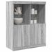 Buffet sonoma gris 81x37x100 cm bois d'ingénierie - Photo n°1