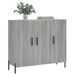 Buffet sonoma gris 90x34x80 cm bois d'ingénierie - Photo n°3