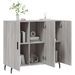 Buffet sonoma gris 90x34x80 cm bois d'ingénierie - Photo n°4