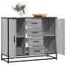 Buffet sonoma gris 92x35x76 cm bois d'ingénierie - Photo n°1