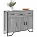 Buffet sonoma gris 97x32,5x74,5 cm bois d'ingénierie - Photo n°1