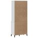 Buffet VIKEN blanc 80x40x190 cm bois massif de pin - Photo n°7