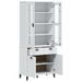 Buffet VIKEN blanc 80x40x190 cm bois massif de pin - Photo n°5