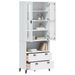 Buffet VIKEN blanc 80x40x200 cm bois massif de pin - Photo n°1